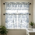 thumbnail image 7 of Gumesh Kitchen Curtains, Short Non-See-Through Privacy Tier Curtains, Light Filtering Semi Sheer Small Window Drapes for Bathroom Cafe, 3Pcs, 7 of 7