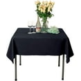 thumbnail image 1 of Elegant Design Square Tablecloth, Stain Resistant Premium Poplin Fabric for Dining, Machine Washable and Anti-Pollution for Parties, 54x54 Inch, Black, 1 of 6