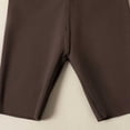thumbnail image 4 of Girls 7'' High Waisted Black Biker Shorts, Athletic Running Yoga Shorts for Kids Teen Years 3-15 Coffee, 4 of 5