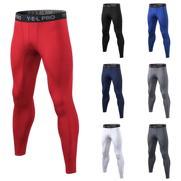 Men’s Compression Pants Tights Leggings Sports Baselayer Athletic Running Workout Active Size 3XL White