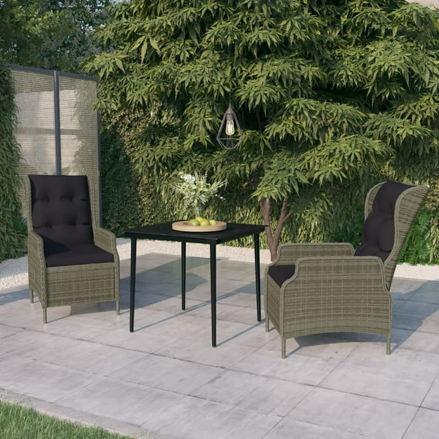 vidaXL Ensemble de Salle à Manger de Jardin 3 Pcs Brun