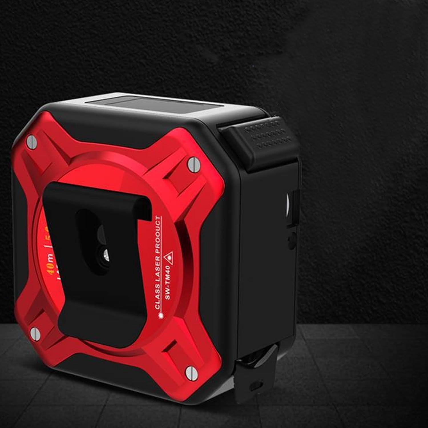 Digital Laser Tape Measure: 3-in-1 Digital Tape Measure with Laser Level, 131Ft/40m Infrared Laser Measuring Tape with Digital Display, 16ft/5m Rechargeable Electronic Tape Measure (Red)
