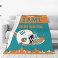 thumbnail image 6 of Custom Miami Blanket Personalized Throw Blankets Name and Number for Men Women Boy Football Style Decor Gifts, 6 of 6