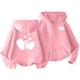 thumbnail image 2 of Sudadera deportiva informal con capucha y manga larga con estampado degradado para niños y niñas, de poliéster, 2 of 8
