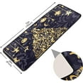thumbnail image 2 of Dreamtimes Christmas Gold Xmas Tree Hallway Runner Rug 2'x6' Kitchen Rug with Rubber Backing Black Background Non Slip Entryway Rug Runner Washable Soft Area Rug for Hallway Bedroom Kitchen Decor, 2 of 6