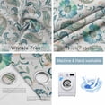 thumbnail image 6 of Blackout Curtains for Bedroom, Teal Paisley Floral Room Darkening Window Drapes for Living Room, Boho Ethnic Tribe Traditional Thermal Insulated Grommet Curtains, 52x45 inch, 2 Panels, 6 of 9