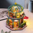 thumbnail image 2 of Kit de Casa de muñecas DiyWooden en miniatura con muebles ligeros, Casa de flores, cafetería, casa de muñecas, juguetes, Roombox para adultos, regalo de Navidad zhangyuxiang LED, 2 of 2