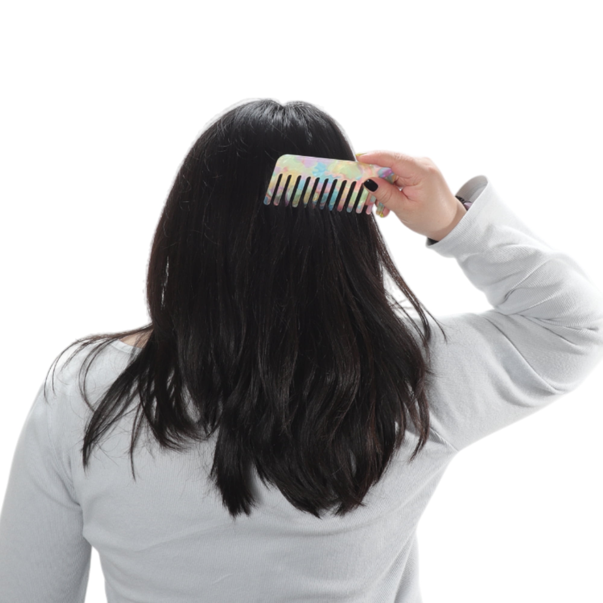 Unique Bargains 1 Pc Vintage Portable Wide Tooth Comb for All Hair Types Multicolored