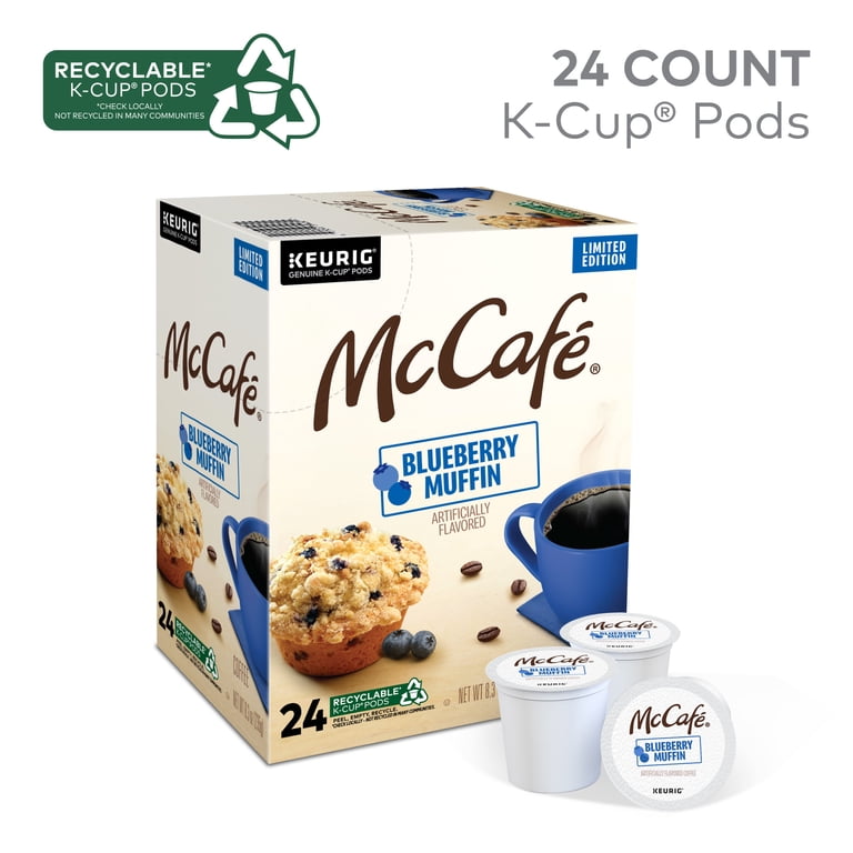 McCafe, Blueberry Muffin Light Roast Coffee K-Cup Pods, 24 Count