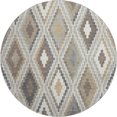 thumbnail image 2 of Addison Rugs Mayfield Premium Machine Washable Transitional Diamond Taupe Round Rug, 8' x 8', 2 of 5
