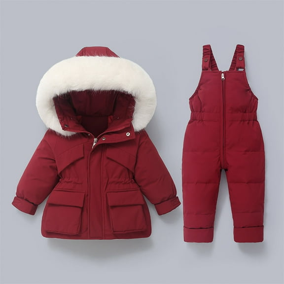 Mifsaly Kids Snow Suits Girls Boys Winter Thicken Warm Ski Suit Waterproof Windproof Thermal Overalls Snowboard 2025 Outdoor Hooded Unisex Snowsuit with Pockets