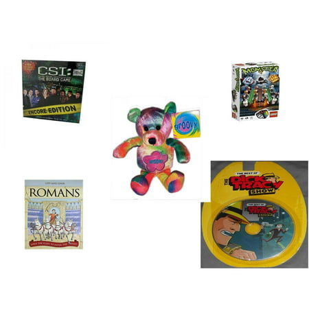 Children's Gift Bundle [5 Piece] -  CSI: Crime Scene Investigation Encore Edition The Board  - Lego s Monster 4  - Groovy Beanie Bear  8