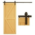 thumbnail image 2 of 4-12Foot Sliding Door Fitting Set Sliding Door System Rail For Sliding Door Hanging Rail For Single Wooden Door ,Easy Install, 2 of 6