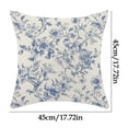 thumbnail image 4 of Fall Pillow Covers Fall Decorations Blue Sofa Couch Pillow Covers Square Summer Pillow Covers 18x18 Thanksgiving Flower Print Pillowcase Decorative Throw Pillow Covers Cushion Cases, 4 of 6