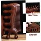 thumbnail image 2 of Peine de madera para masaje capilar con diseño de dientes anchos para cabello rizado y para desenredar., 2 of 4