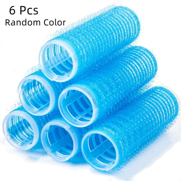 Happon Hair Rollers Hair Curlers No Heat for Long Medium Short Hair DIY Curly Hair Styling Design Tool 6Pcs, Random Color