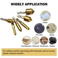 thumbnail image 5 of High-Quality Countersink Drill Bit Set for Precise Countersinking - 6 Pcs 1/4'Hex Shank HSS 5 Flute, 5 of 6
