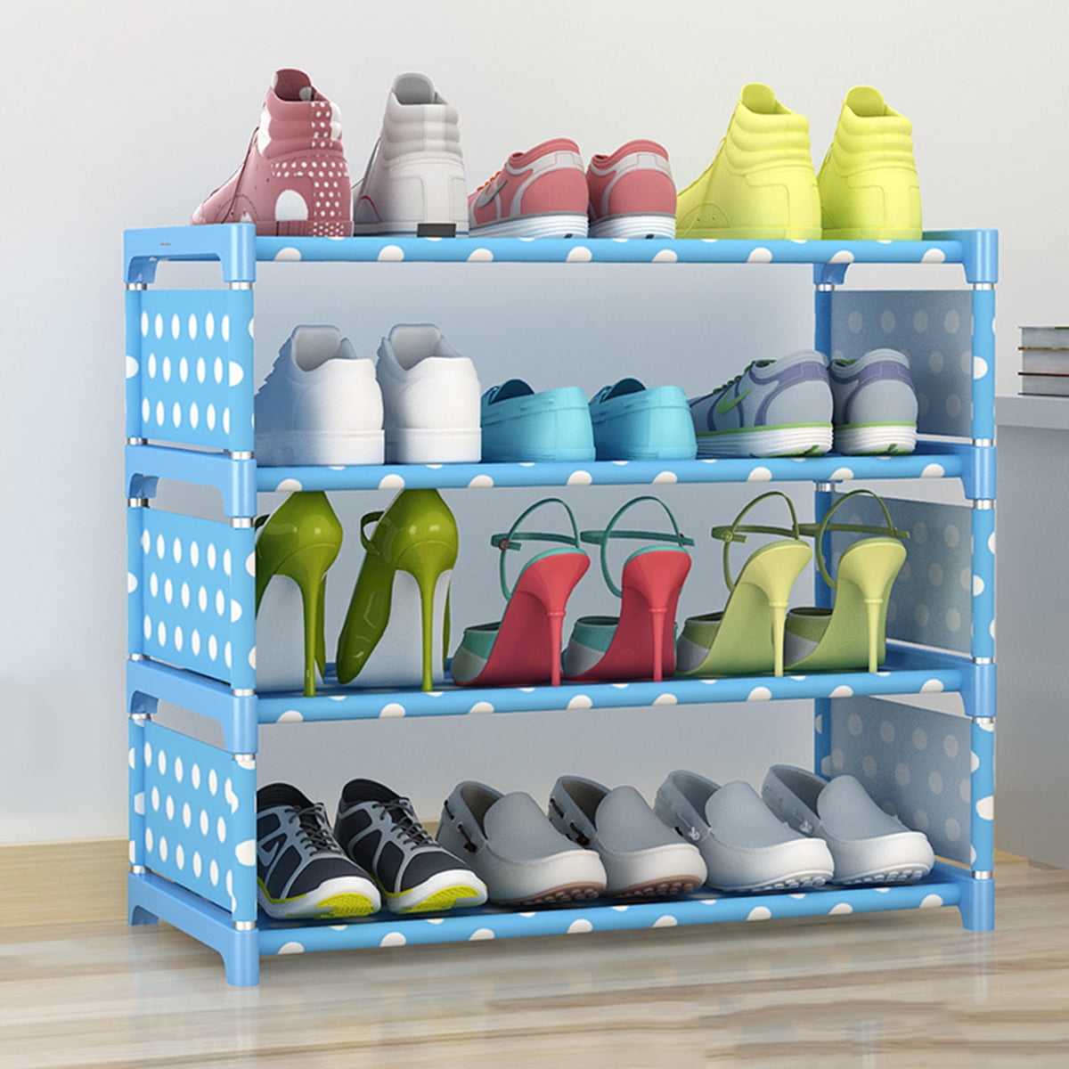 Free Standing Shoe Rack 4/8 Tier Shoe Fabric Organizer in Closet ...
