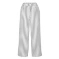 thumbnail image 5 of Wensltd Women Summer Pants Casual Stripe Wide Leg Lounge Pants, 5 of 7
