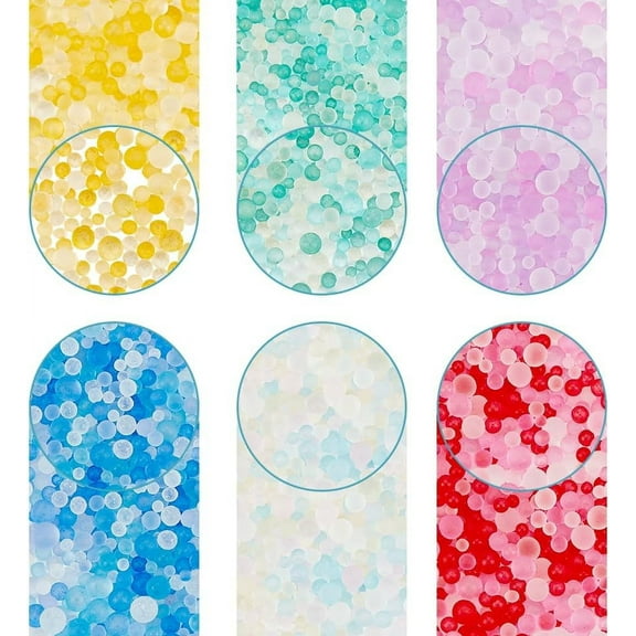 1 Box 120g 6 Colors Beads No Hole Glass Beads 1.8~3.5mm Tiny Caviar Colorful Iridescent Bead Bulk for Jewelry Making Art Nail Resin Vase Fillers Crafts DIY Colorful