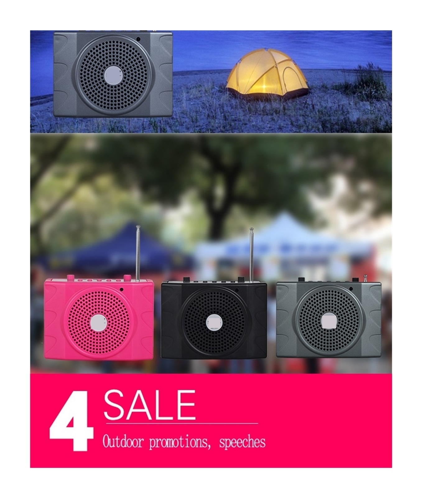 Voice Amplifier MP3 Player Belt Speaker Digital Teaching Promoter Tour Guide Holding Mini Sound Outdoor Loudspeaker ,Easy to Operate