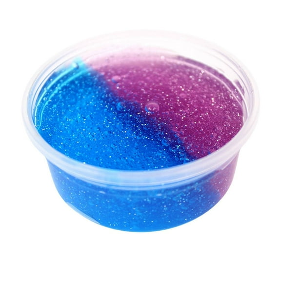 Pyaiiner Dual-Tone Crystal Slime Color Clay DIY Pull Noodle Mud Creative Handmade Sensory Art Craft Modeling Putty Toy