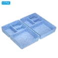 thumbnail image 3 of Unique Bargains Felt Drawer Organizer, 2 Pack 4 Compartments Desk Drawers Organizer Tray, Light Blue, 3 of 5