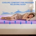 thumbnail image 4 of Beddle 3 Inch Full Egg Crate Memory Foam Mattress Topper, Lavender Scent Cooling Gel Infused, CertiPUR-US Certified, Medium Purple, 4 of 7