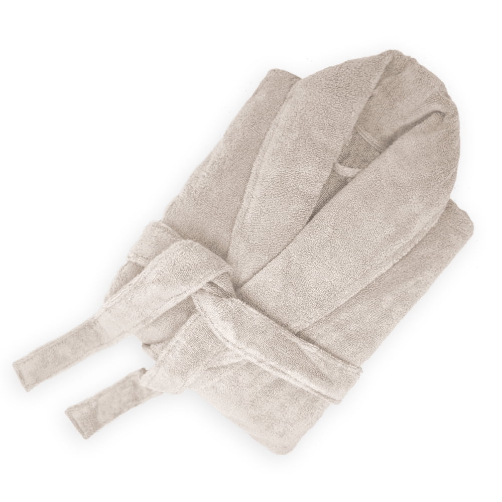 TRIDENT Shawl Collar Bathrobe, 100 Cotton, Dressing Gown, Perfect for