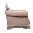 thumbnail image 3 of Velvet Upholstered Wooden Sofa Chair with Rolled Arms, Gold, 3 of 3