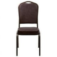 thumbnail image 7 of (10 PACK) Crown Back Banquet Dining Chair with Brown Vinyl - Commercial Quality Restaurant Chair, 7 of 7