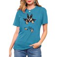 thumbnail image 2 of Gibobby Camisetas Mujer Baratas Manga Corta Camiseta manga corta con cuello redondo y estampado animales cómoda informal verano para mujer(Azul,M), 2 of 5