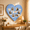Blue, variant on Heart Shaped Fabric Bulletin Board, Polyester Pin Board Photo Display for Photos Notes and Postcards, Wall Display for Bedroom or Office, White 15.74x15.74in