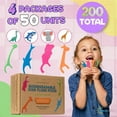 thumbnail image 4 of Biodegradable Kids Flossers -200 Pack Natural Floss Picks Fluoride Free Pick Organic Animal Dental Sticks - 4 Fun Designs, 4 of 4