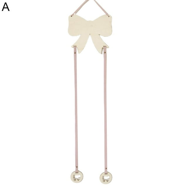 Hair Bow Holder Eco-friendly Hollow Pattern Wood Cute Ornament Hairpin Storage Rope for Kids Room