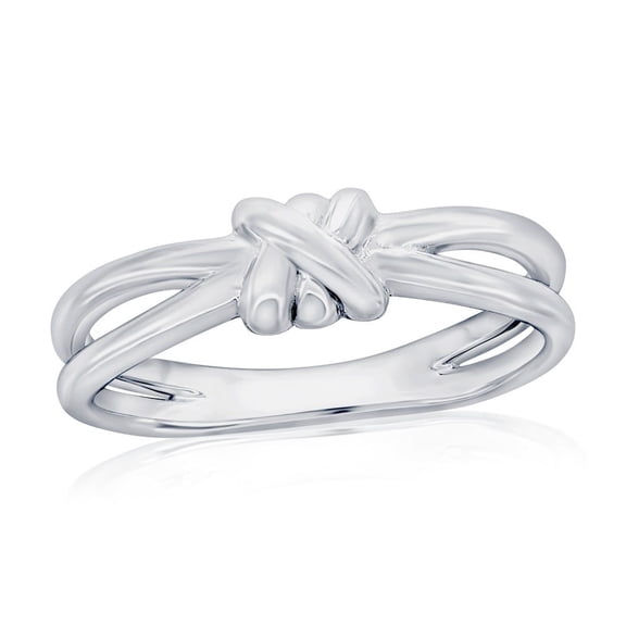 Beaux Bijoux Sterling Silver Polished Knot Design Ring - Fine Hypoallergenic Knot Ring for Women - Unique Ring for Her