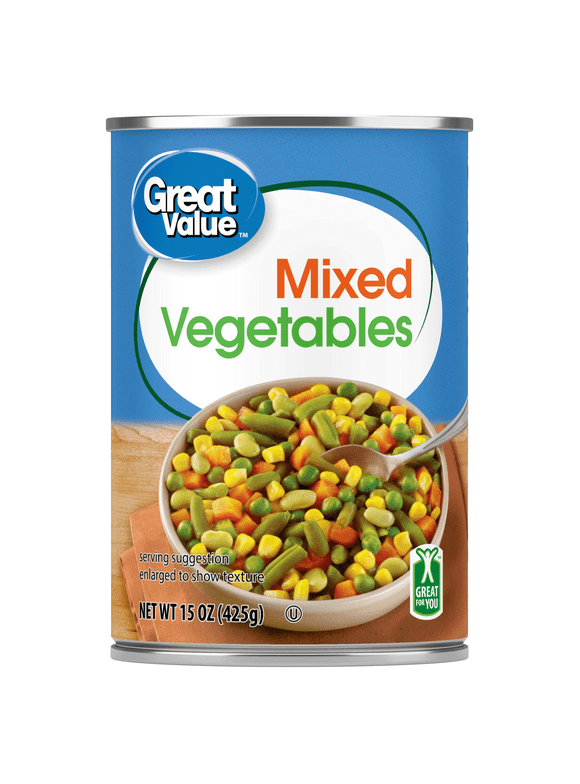 Great Value Mixed Vegetables, Gluten-Free, 15 oz Can
