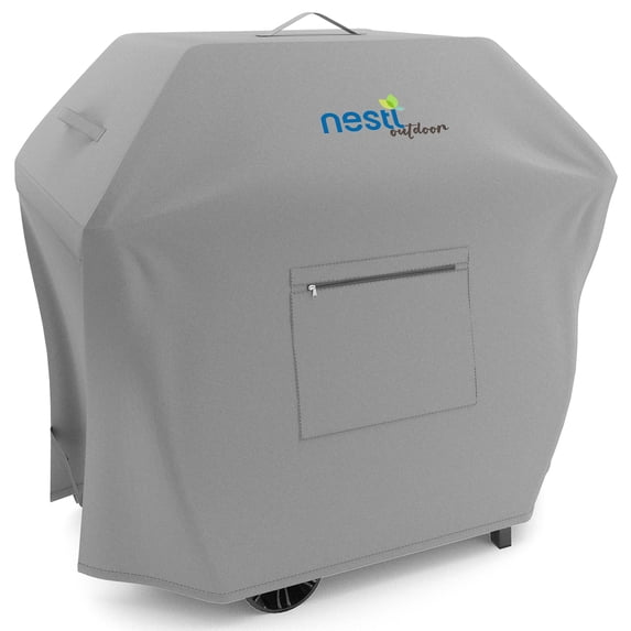 Nestl 64" Grill Cover, Four Burner Heavy Duty Barbecue Grill Cover, Gray
