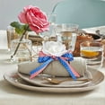 thumbnail image 4 of LmnLft Patriotic Napkin Rings Set - 4th of July Faux Floral Table Decor with Red White Blue Ribbons, Reusable Memorial Day Centerpieces, 4 of 7