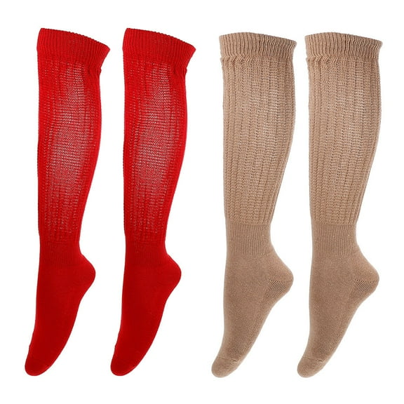 LOLIPPYY Red Scrunched Socks 2 Pairs Polyamide Warmth and for Outdoor Sports Activities
