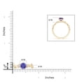 thumbnail image 4 of ANGARA Natural Tanzanite and Diamond Ivy Scroll Engagement Ring in 14K Yellow Gold for Women (Size-6mm) | December Birthstone, Birthday, Anniversary, Jewelry Gift for Women | Natural Tanzanite Ring, 4 of 9