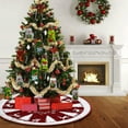 thumbnail image 4 of Antqov Christmas Decorations 30" Small Christmas Tree Skirt with Snowflakes Rustics Soft Christmas Tree Skirts Mat for Indoor Outdoor Holiday Party Home Yard Decor, 4 of 6