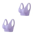thumbnail image 3 of Sonducket Sujetador deportivo Sexy y de apoyo para mujer, sujetador para ir al gimnasio para mujer, sujetador sin costuras, Sujetador Push Up, Púrpura XXL, 1 2piezas, 3 of 6