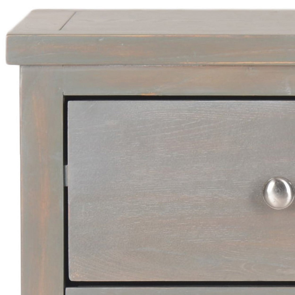 SAFAVIEH Deniz Classic End Table with 3 Storage Drawers, French Grey