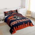 thumbnail image 3 of jejeloiu Football Rugby Game Twin Comforter Sets,Orange Sport Helmet Bedding Set For Ball Lovers Reversible 2-Piece, 3 of 8