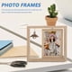 thumbnail image 5 of Marco de fotos de madera giratorio de doble cara, marco de fotos de madera giratorio, decoración del hogar con lámpara, 5 of 7