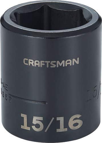 CRAFTSMAN Shallow Impact Socket CMMT15857 15/16-Inch SAE 1/2-Inch Drive