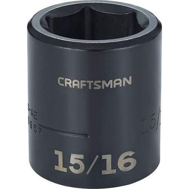 CRAFTSMAN Shallow Impact Socket, SAE, 1/2-Inch Drive, 15/16-Inch ...