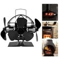Three Headed Stove Fan Without Electricity Heat Powered Fireplace Fan