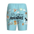 thumbnail image 5 of Fotbe Let's Go on an Adventure Pajama Shorts for Men, Men's Pajama Bottoms, Sleepwear,Short Pajama Pants-Medium, 5 of 9